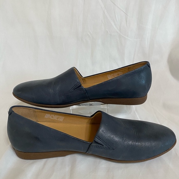 Dansko Larisa women's navy milled leather slip-on flat shoes,Size 40EU/US 10 - Picture 3 of 11